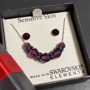🖤NEW💕Swarovski elements Necklace earrings set